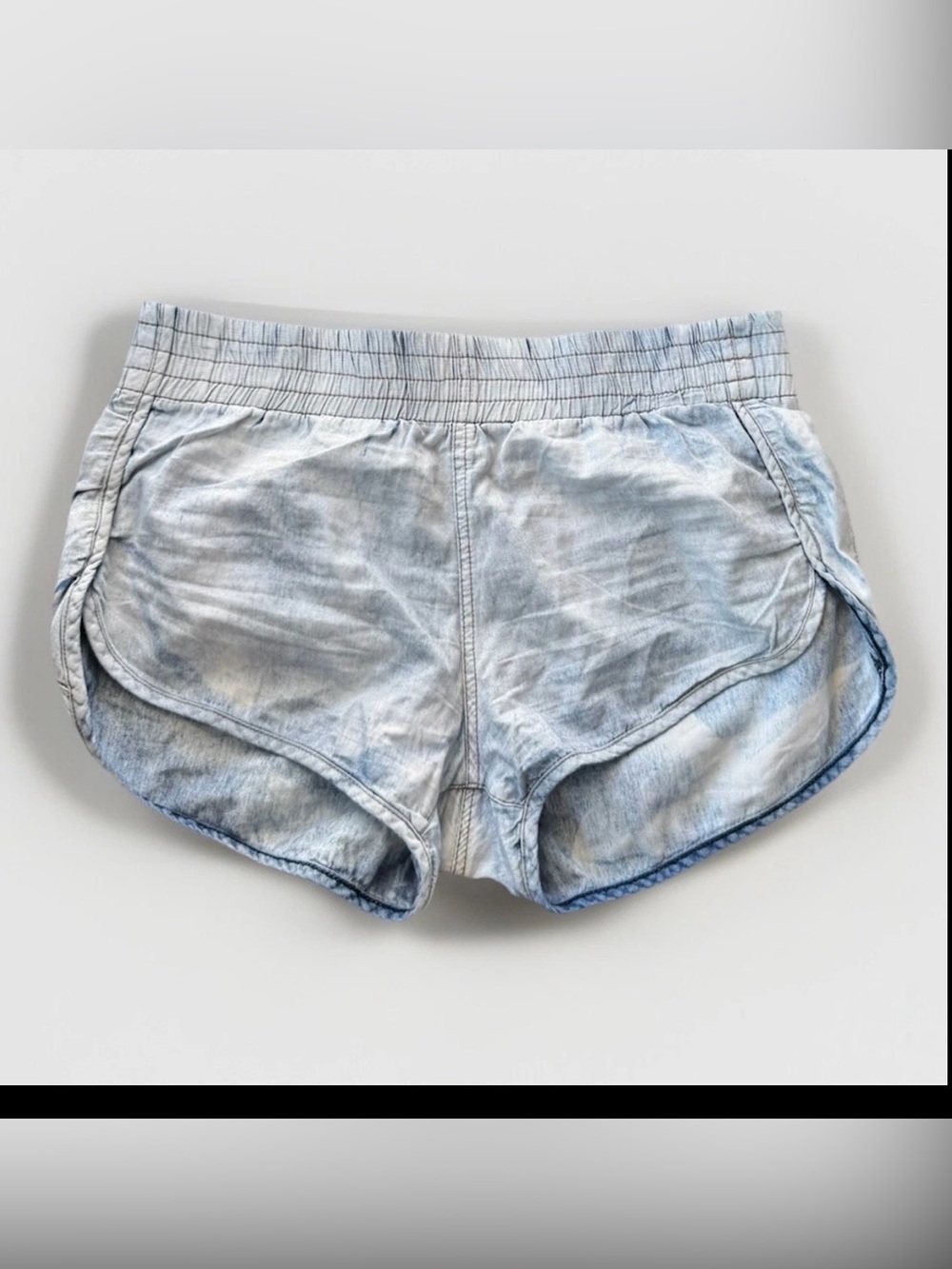 Paradise Denim Shorts Women’s Medium Blue Elastic Waist 100%CottonCasualComfort